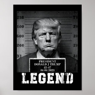 Affiche Trump 2024 Mugshot Président Légende