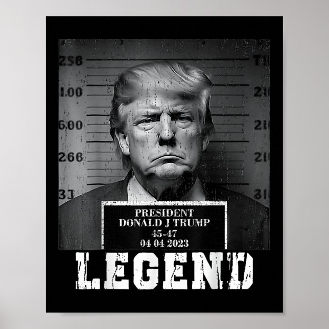 Affiche Trump 2024 Mugshot Président Légende (Devant)