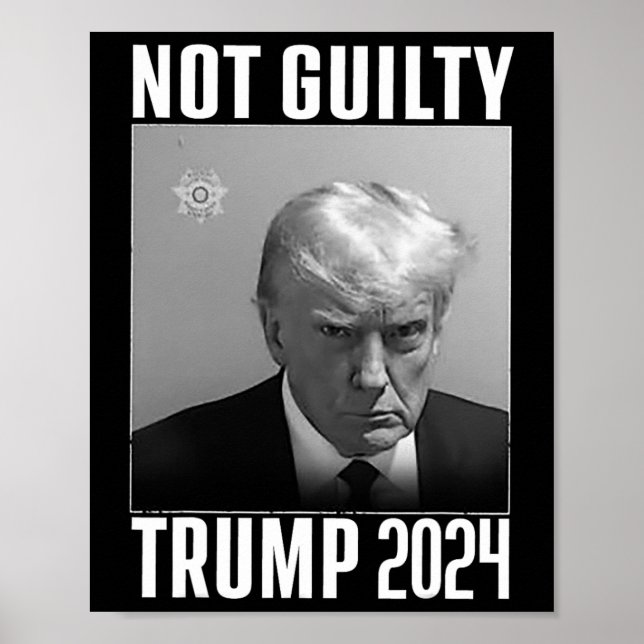 Affiche Trump 2024 n'est plus coupable, votez 2024 contre  (Devant)