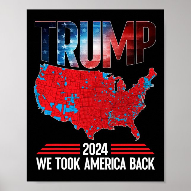 Affiche Trump 2024 Nous Avons Retiré Les Résultats Élector (Devant)