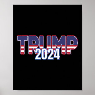 Affiche Trump 2024 Pour Le Président Républicain Conservat