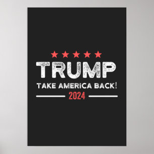 Affiche Trump 2024 : Reprendre l'Amérique
