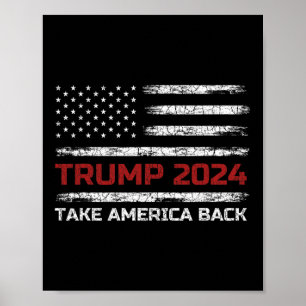 Affiche Trump 2024 Reprendre l'Amérique Élection Patriotiq