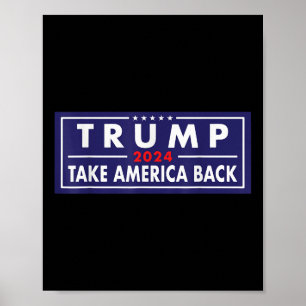 Affiche Trump 2024 Reprendre l'Amérique Élection Patriotiq