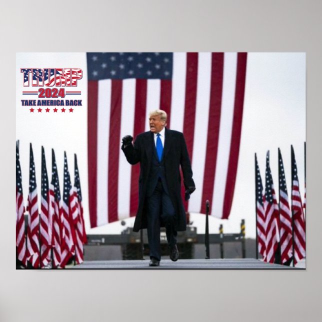 Affiche Trump 2024 Reprenez l'Amérique (Devant)