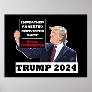 Affiche Trump 2024 Toujours Président Élection USA