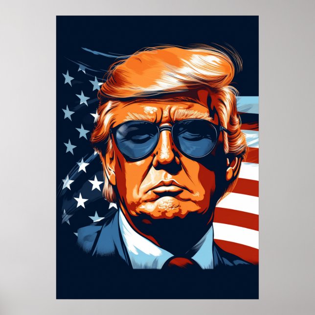 Affiche Trump 2024 - USA - Make America Great Again (Devant)