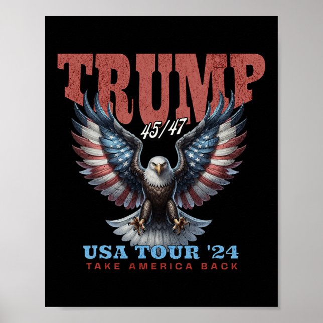 Affiche Trump 2025 Reprenez l'Amérique Byck Vintage Retro  (Devant)