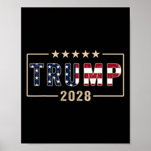 Affiche Trump 2028 : le vote de chemise Donald Trump Drape
