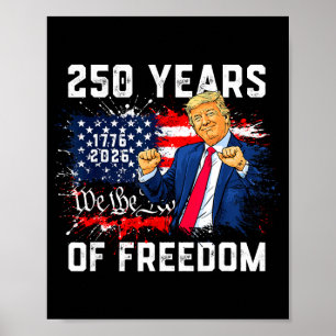 Affiche Trump 250e anniversaire du drapeau américain 2026 