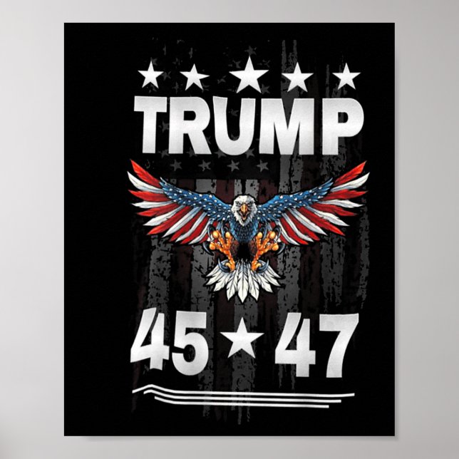Affiche Trump 45 47 (à l'arrière) (Devant)