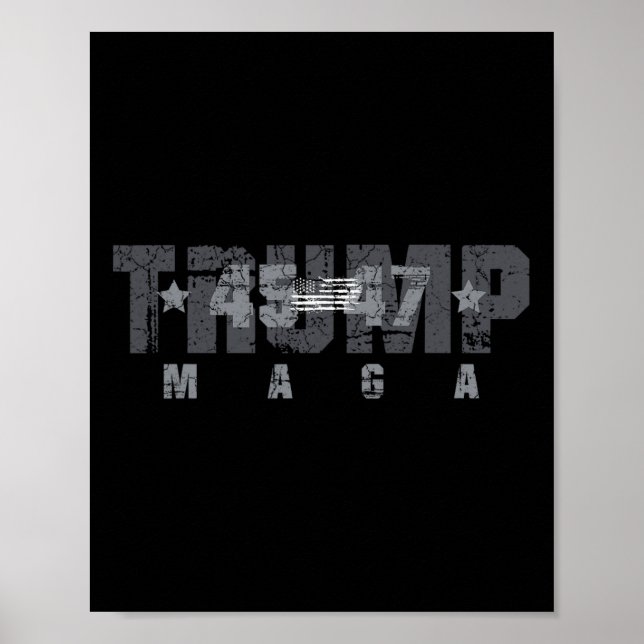 Affiche Trump 45-47 Mega Drapeau États-Unis Élection Prési (Devant)