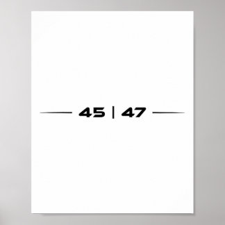 Affiche Trump 45 47 Trump Conception rétro futuriste