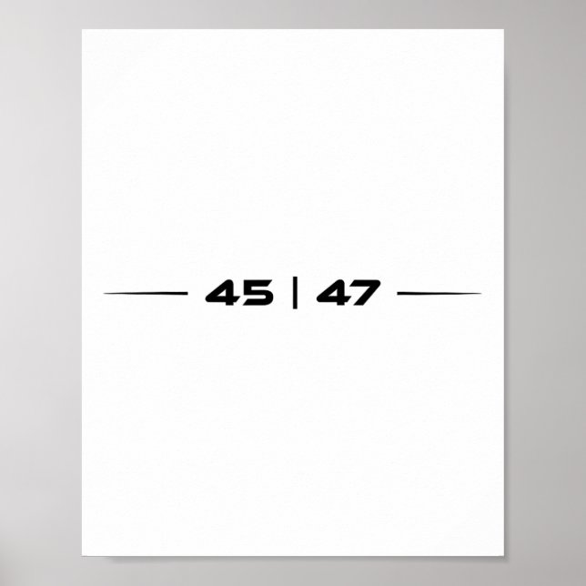 Affiche Trump 45 47 Trump Conception rétro futuriste (Devant)