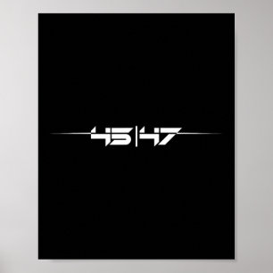 Affiche Trump 45 47 Trump rétro futuriste