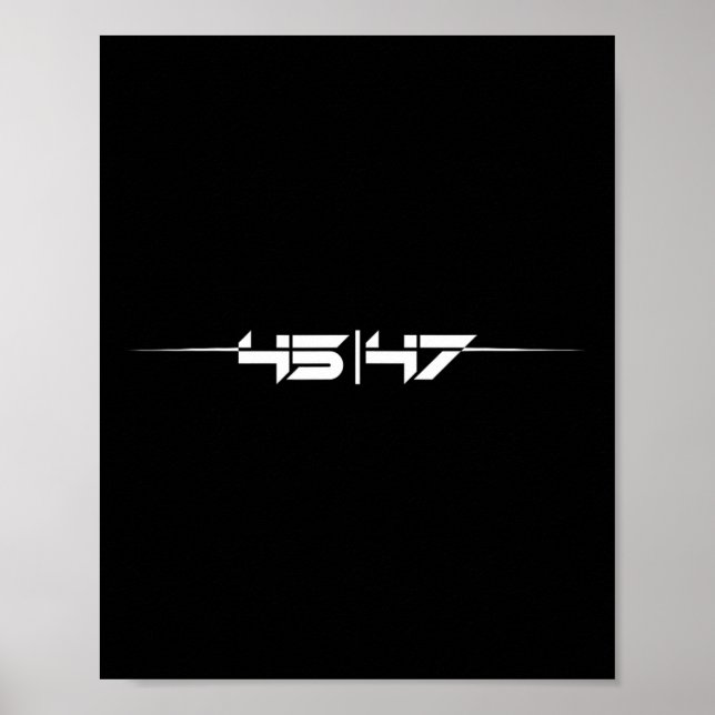 Affiche Trump 45 47 Trump rétro futuriste (Devant)
