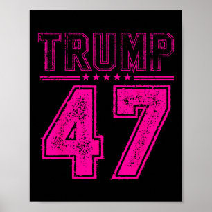 Affiche Trump 47, Drapeau Du Président Américain Pour Trum