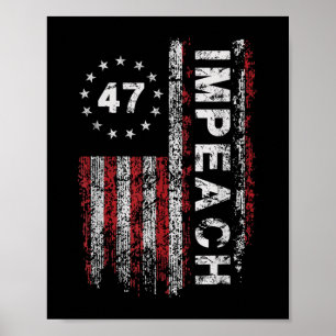 Affiche Trump 47 Trump 47e président américain Drapeau