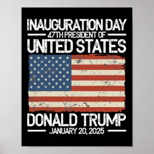 Affiche Trump 47e Journée d'investiture du président améri