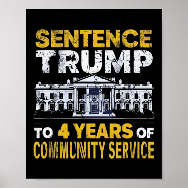 Affiche Trump À 4 Ans De Service Communautaire 8 (Devant)