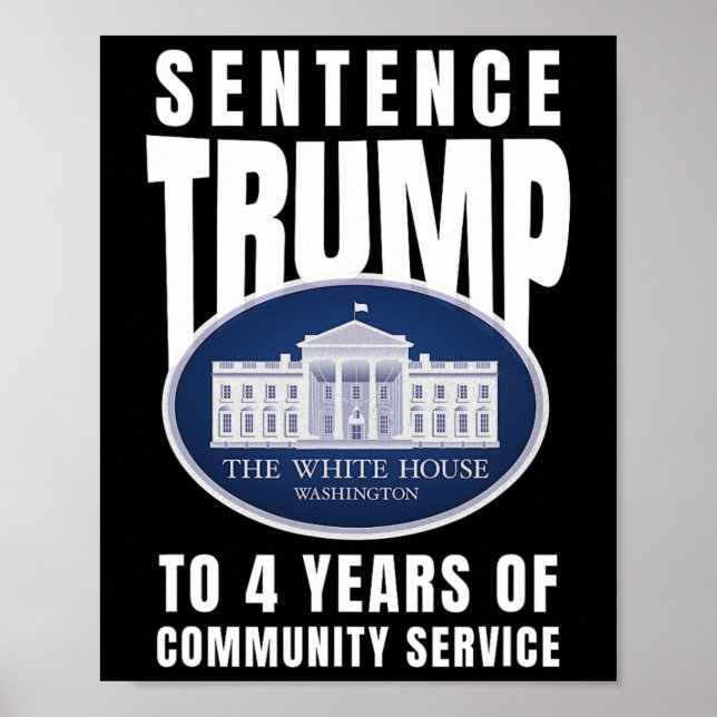 Affiche Trump À 4 Ans De Service Communautaire 9 (Devant)