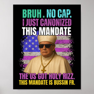 Affiche Trump A Éclairé Trump Comme Pape Républicain De L'