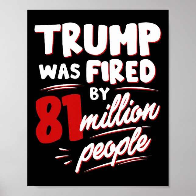 Affiche Trump A Été Démis Par 81 Millions D'Élections (Devant)