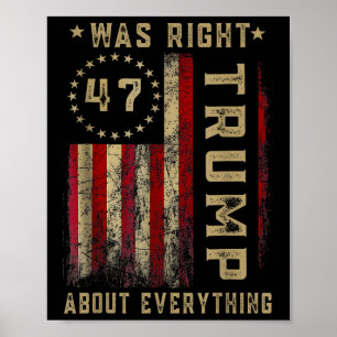 Affiche Trump A Raison Sur Tout Ce Qui Nous Vintage