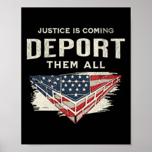 Affiche Trump A Remporté En 2024 La Justice Va Les Déporte