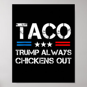 Affiche Trump abandonne toujours le commerce des tacos Mèm