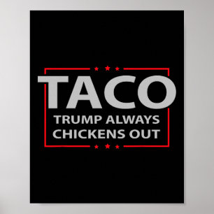 Affiche Trump abandonne toujours les échanges de tacos Mèm