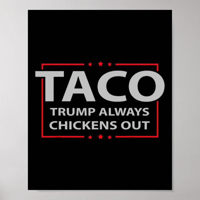 Affiche Trump abandonne toujours les échanges de tacos Mèm (Devant)