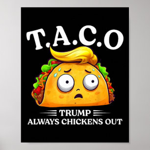 Affiche Trump abandonne toujours Taco drôle Taco Trump Sh