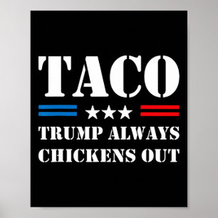 Affiche Trump abandonne toujours Taco Trade Mème drôle 1