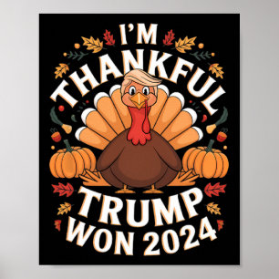 Affiche Trump Action de grâce Je suis reconnaissant que Tr