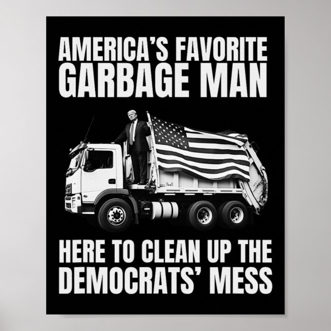 Affiche Trump américain favori Garbage Man Truck P (Devant)