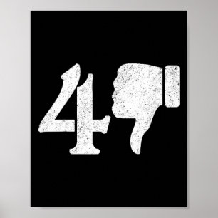 Affiche Trump Amérique 47 N'aime pas Rétro