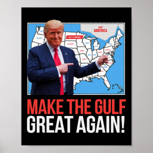 Affiche Trump Amérique du Golfe du Mexique Président Trump