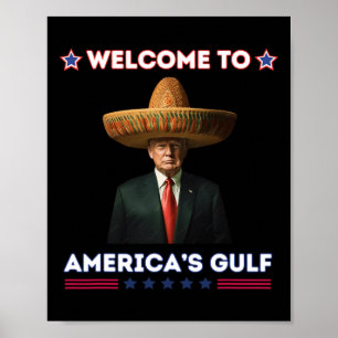 Affiche Trump Amérique du Golfe Mexique Président Trump Fu