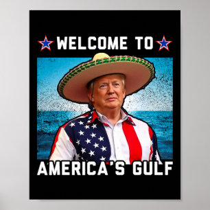 Affiche Trump Amérique du Golfe Mexique président Trump So