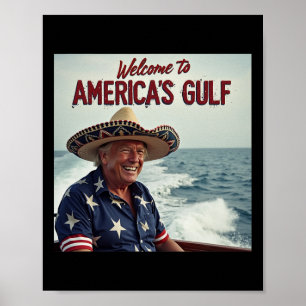 Affiche Trump Amérique du Golfe Mexique président Trump So