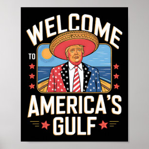 Affiche Trump Amérique du Golfe Mexique président Trump So