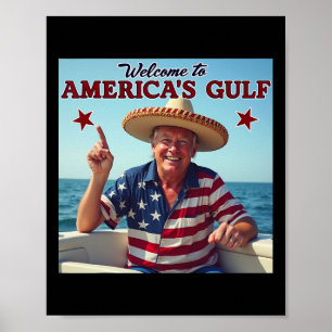 Affiche Trump Amérique du Golfe Mexique président Trump So
