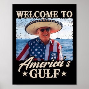 Affiche Trump Amérique du Golfe Mexique président Trump So