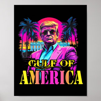 Affiche Trump Amérique Golfe Mexique Mexique Président Tru