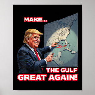 Affiche Trump Amérique Golfe Mexique Président Trump