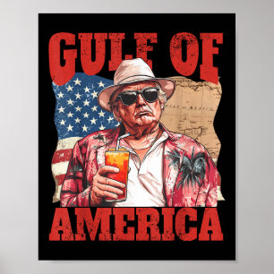 Affiche Trump Amériques Golfe Mexique Président Trump Somb