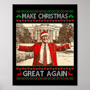 Affiche Trump amusant faire de Noël une grande nouvelle fa