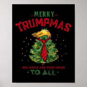 Affiche Trump amusant Trump Joyeux Trumpmas Noël Arbre de 