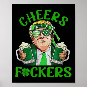 Affiche Trump applaudit la Saint-Patrick et la boisson irl